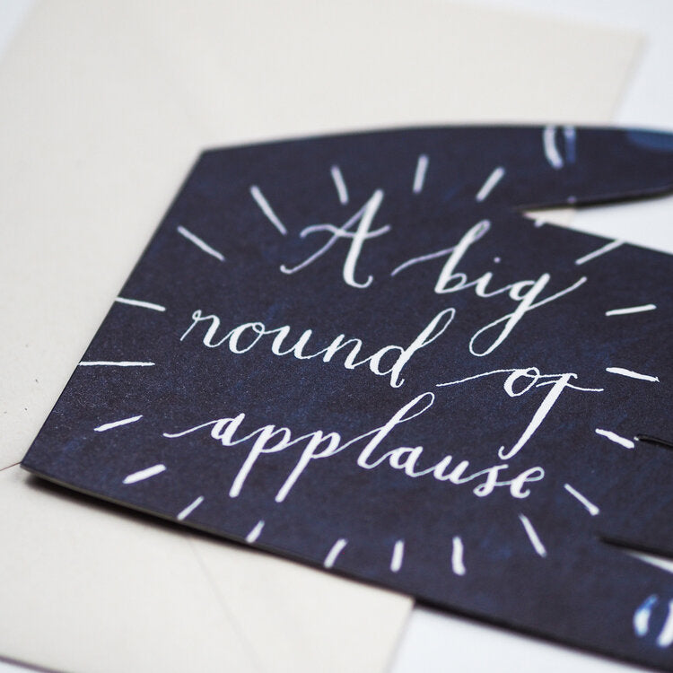 'A Big Round of Applause' Greetings Card - Winter's Moon 