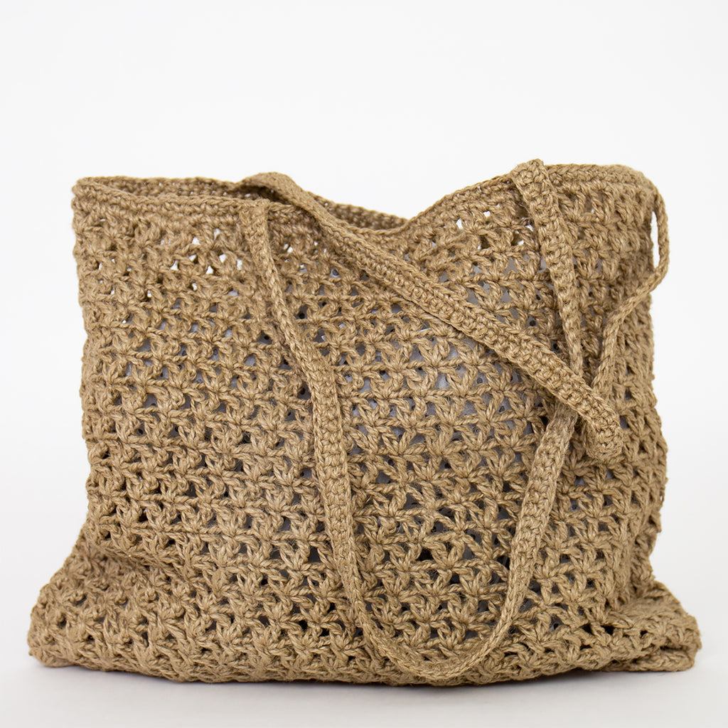 Winter's Moon Handmade Jute Crochet Bag