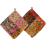 Recycled Fabric Pot Holder - Winter's Moon 