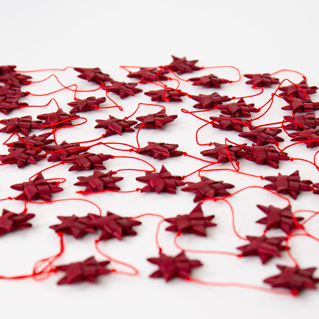 Palm Leaf Stars Garland - Red - Winter's Moon 