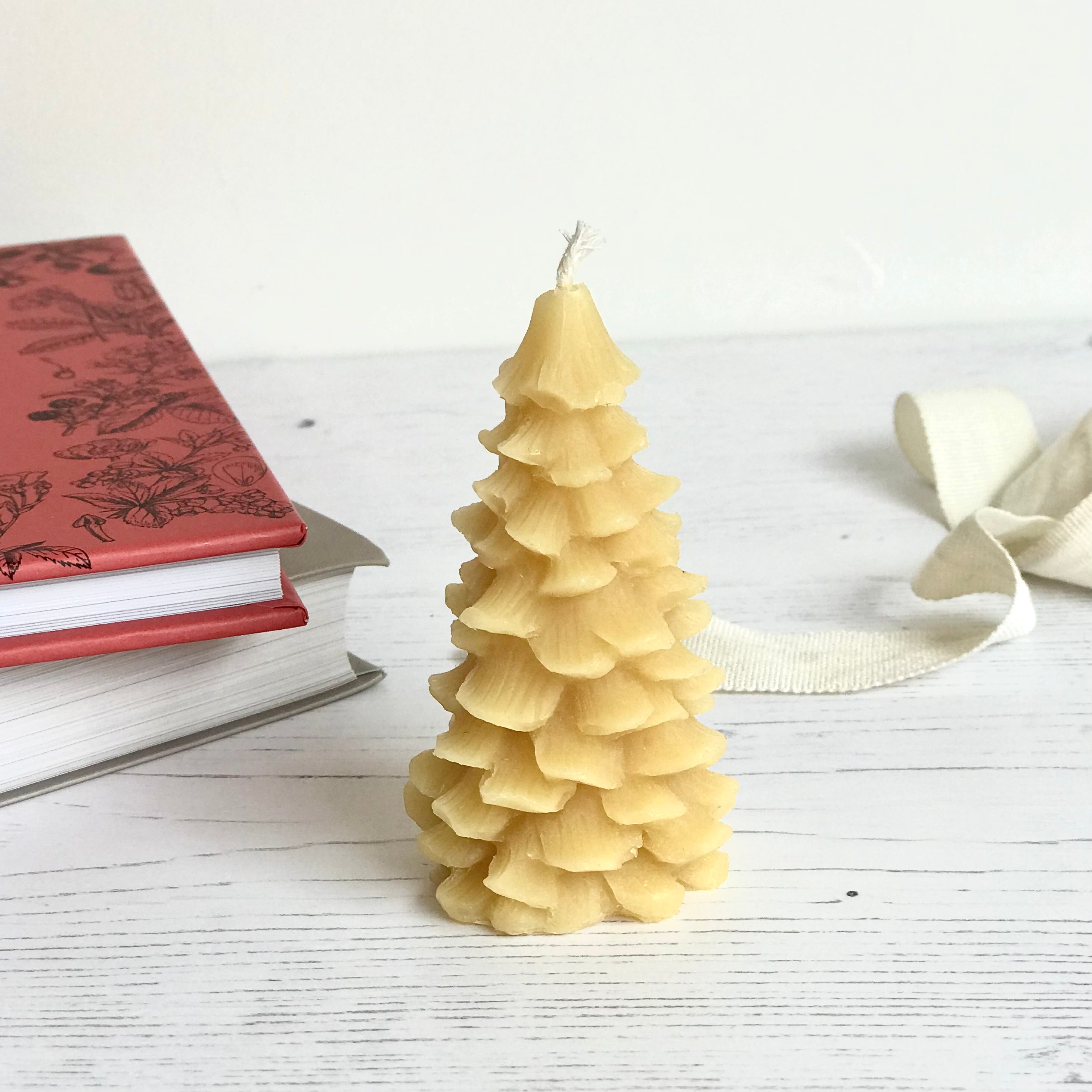 Christmas Tree Beeswax Candle - Winter's Moon 