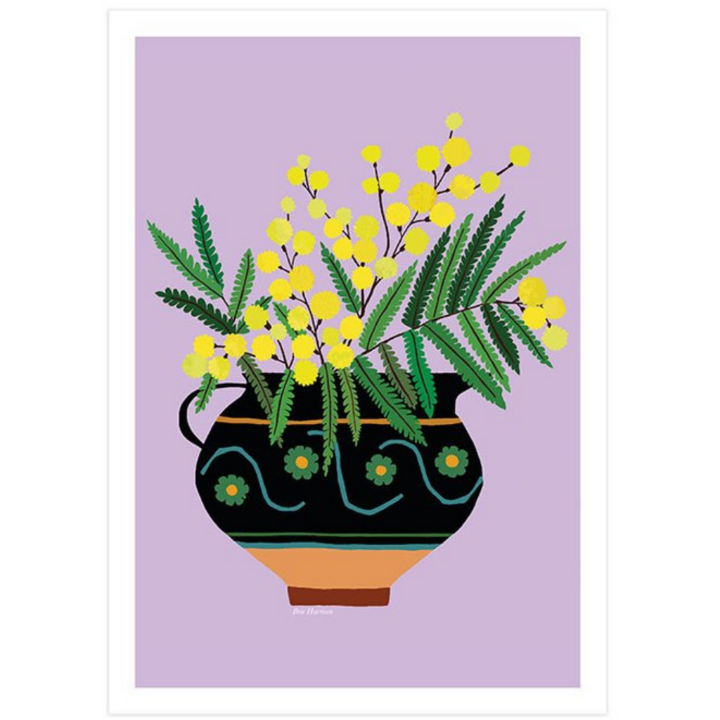 Mimosa Jug Botanical Print by Brie Harrison | Winter's Moon