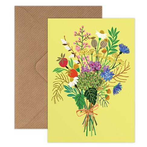 'Wild Posy' Greetings Card - Winter's Moon 
