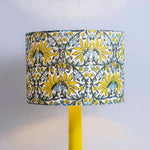 Jasmine Block-Print Fabric Lampshade - Winter's Moon 